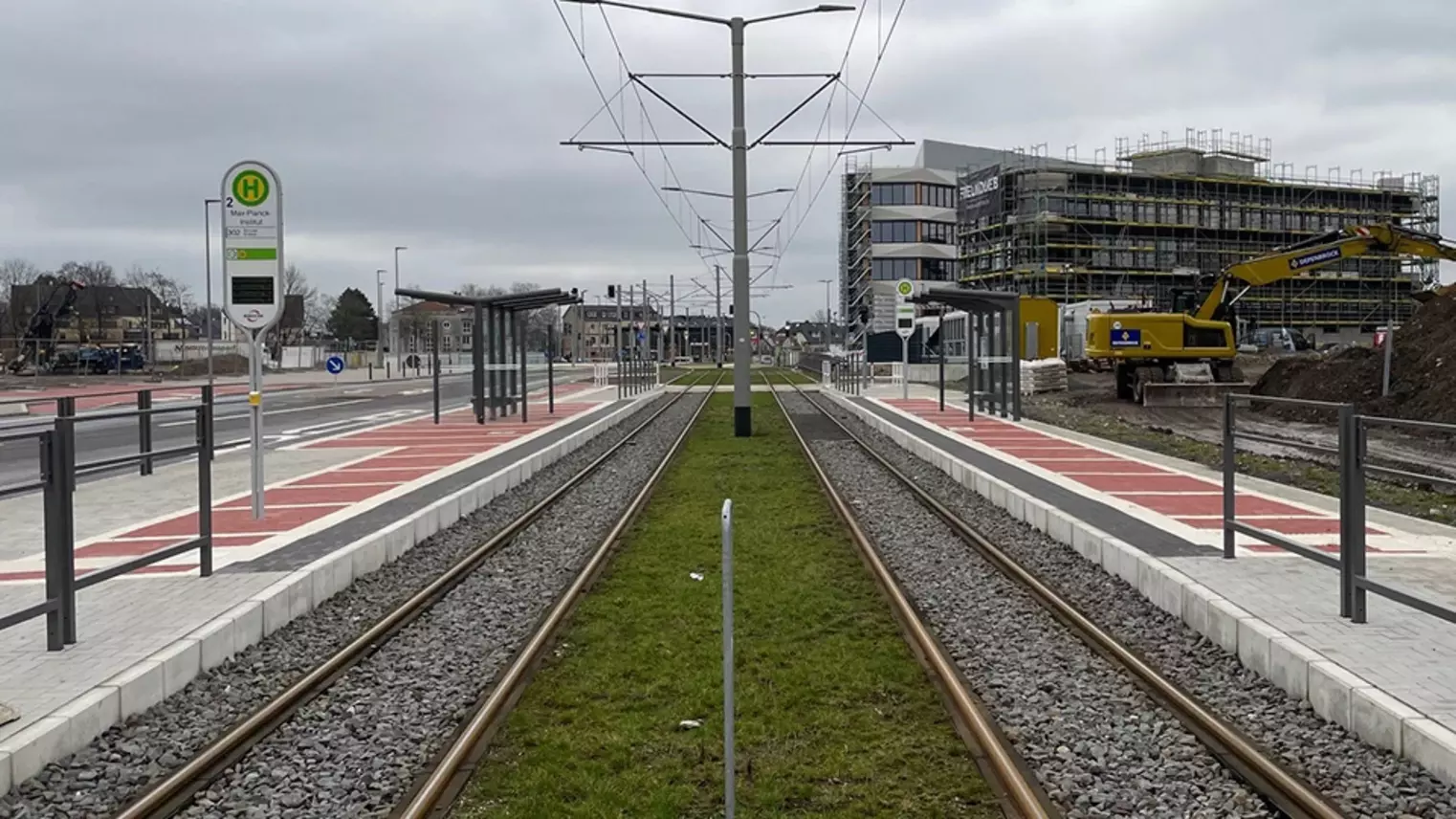 Die neue Haltestelle Max-Planck-Institut